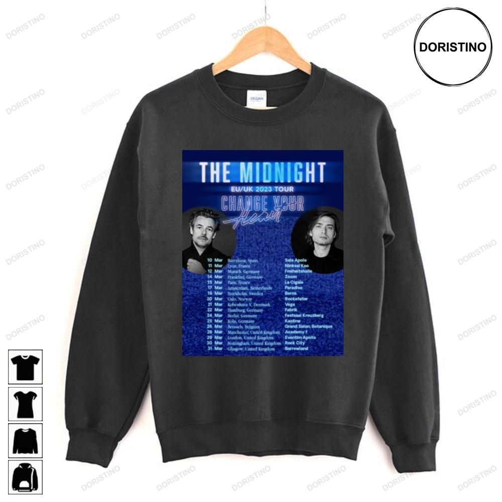 The Midnight Eu Uk 2023 Tour Change Your Heart Limited Edition T-shirts